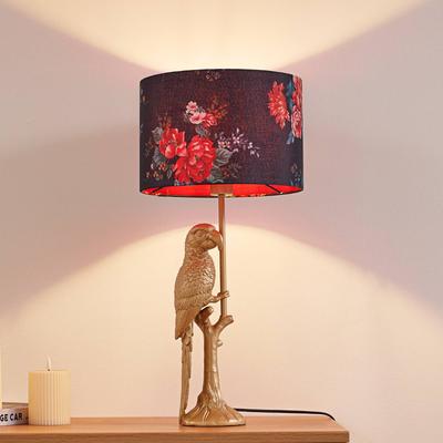 Tischlampe Marula Lindby, messing / gold, für Wohn- / Esszimmer, Textil / Stoff / Seide, Modern, Tischlampe Image