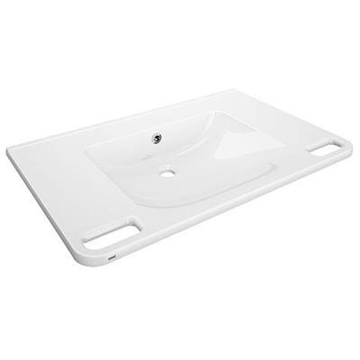 KWC Aquarotter Einzelwaschtisch, MEDCARE, MIRANIT, 850x150x550 mm, weiß, Überlauf, Griff, 2030072433 2030072433 Image