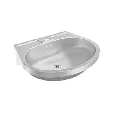 KWC Aquarotter Handwaschbecken, ANIMA, Edelstahl, 550x155x450 mm, m. Hahnl., m. Überl., 2000103080 2000103080 Image
