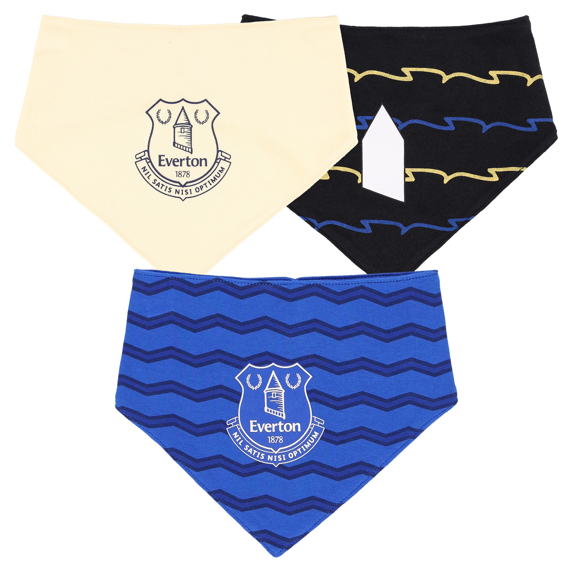 Everton Trikot-Dribbler, 3er-Pack – Royalblau/Gelb/Schwarz – Baby Image