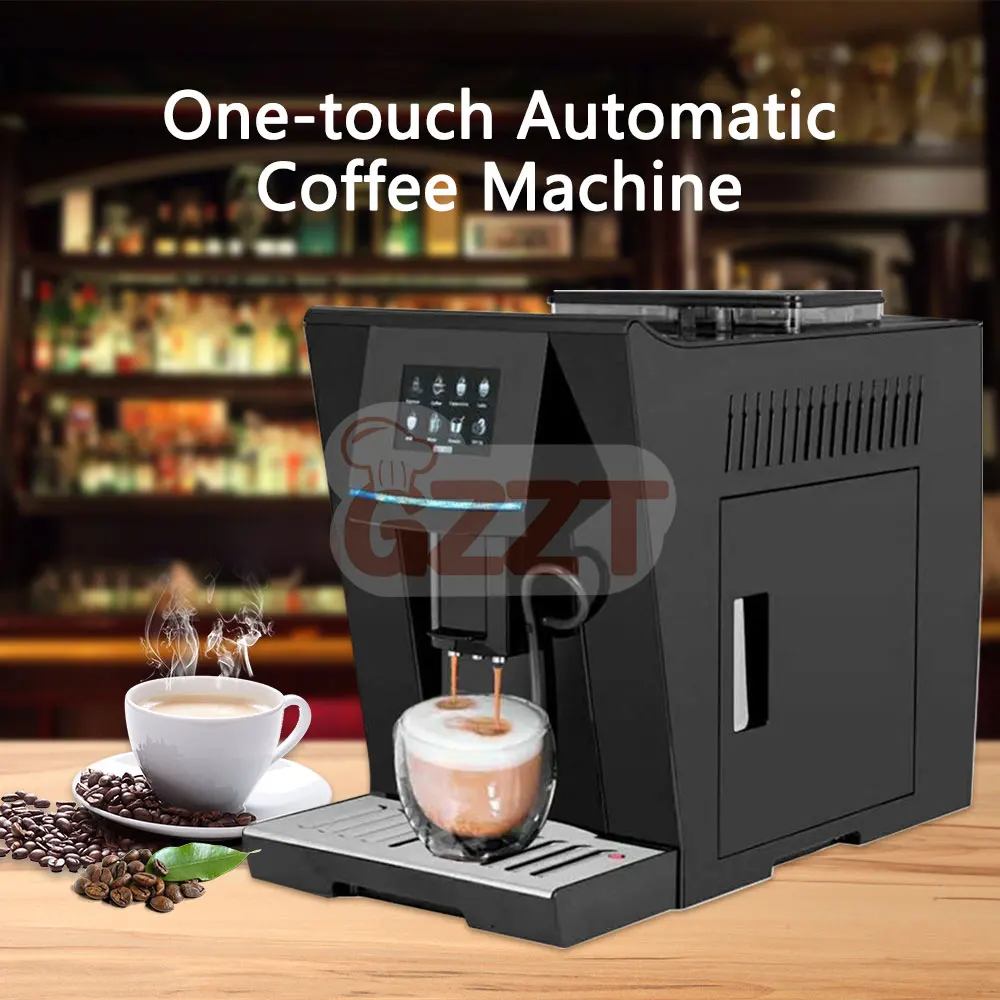 GZZT OFT19 Automatische Kaffeemaschine 19 Bar ULKA Pumpe One-Touch Espresso Americano Latte Cappuccino Kaffeemaschine Image