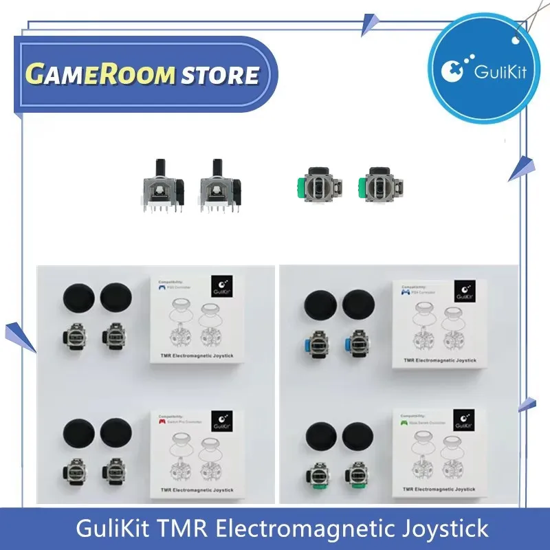 GuliKit TMR Elektromagnetischer Joystick mit Stickkappen für PS4 PS5 Gamepad Switch Pro Xbox Series Controller Ersatz Image