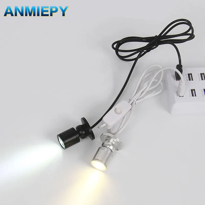 Led USB Strahler 3W DC5V Schmuck Schrank Vitrine Zähler Lampe Oberfläche Montiert Decke Mini Spot Licht USB 5V Schnittstelle Image
