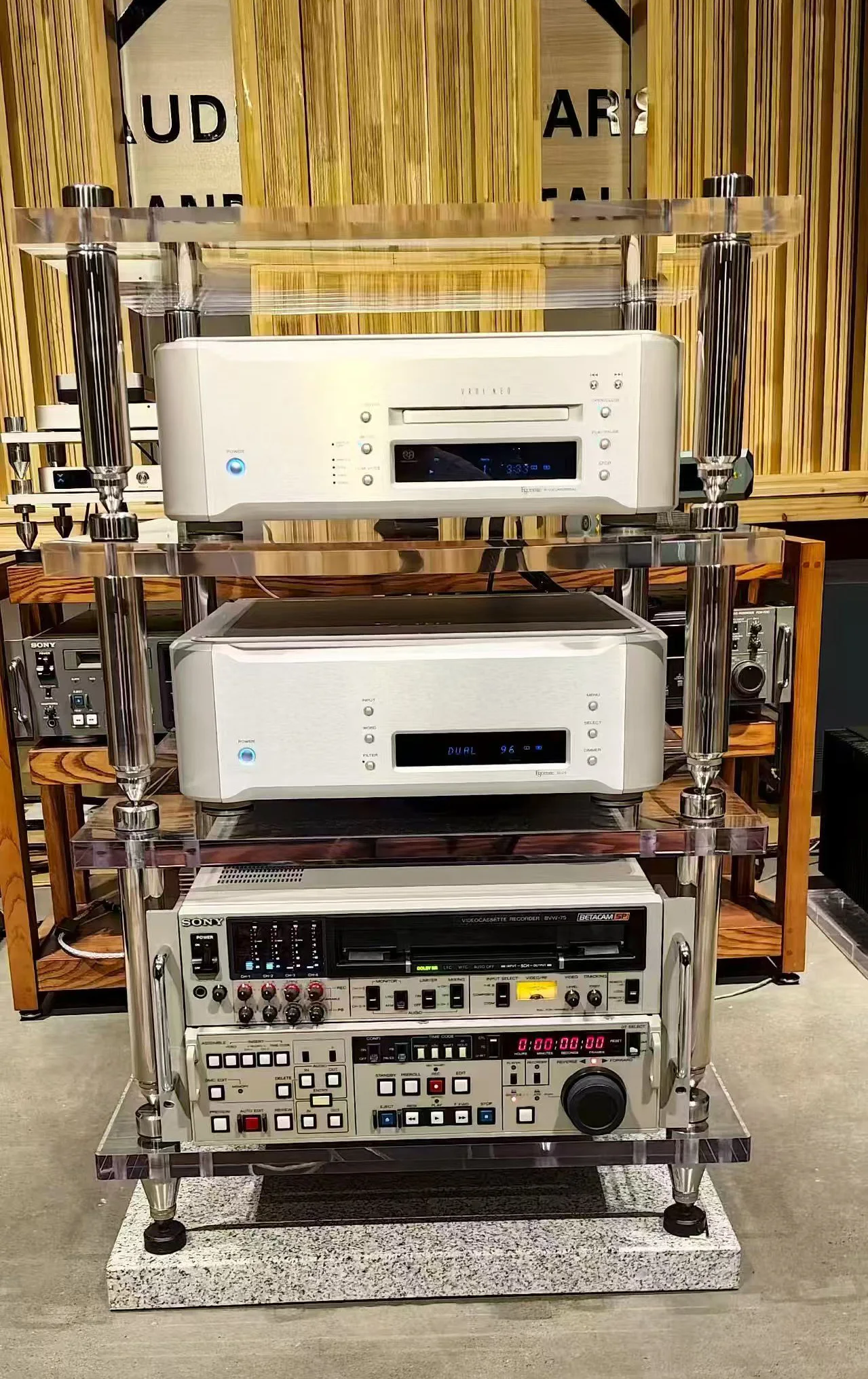 HIFI Audio Lautsprecher Verstärker Schrank Rahmen Acryl Rack Plattenspieler CD Player Ausrüstung Stoßdämpfer Stativ Regal Fuß Rack 01