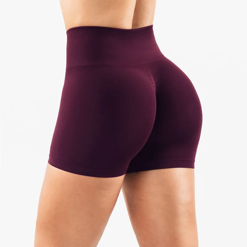 Damen-Trainingsshorts mit hoher Taille, Po-Lifting, Bauchkontrolle, Scrunch-Gymnastik-Shorts Image