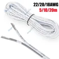 Fil électrique Flexible 12V, 22 20 18 AWG, câbles d'extension LED à 2 broches pour bandes LED monochromes 3528 5050, sonnette de batterie jouet