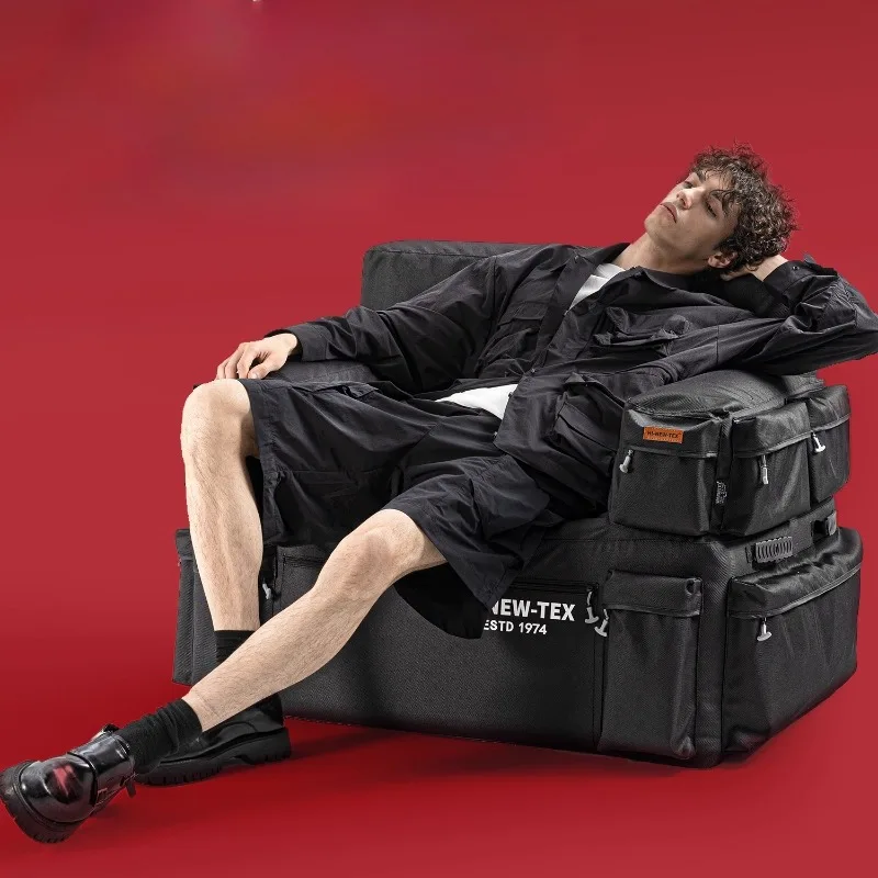 Tragbares aufblasbares Sofa für den Außenbereich, erweitert schnell zu Hause, fauler Lounge-Stuhl, wasserdicht, multifunktional, verschleißfest, aufblasbares Sofa Image