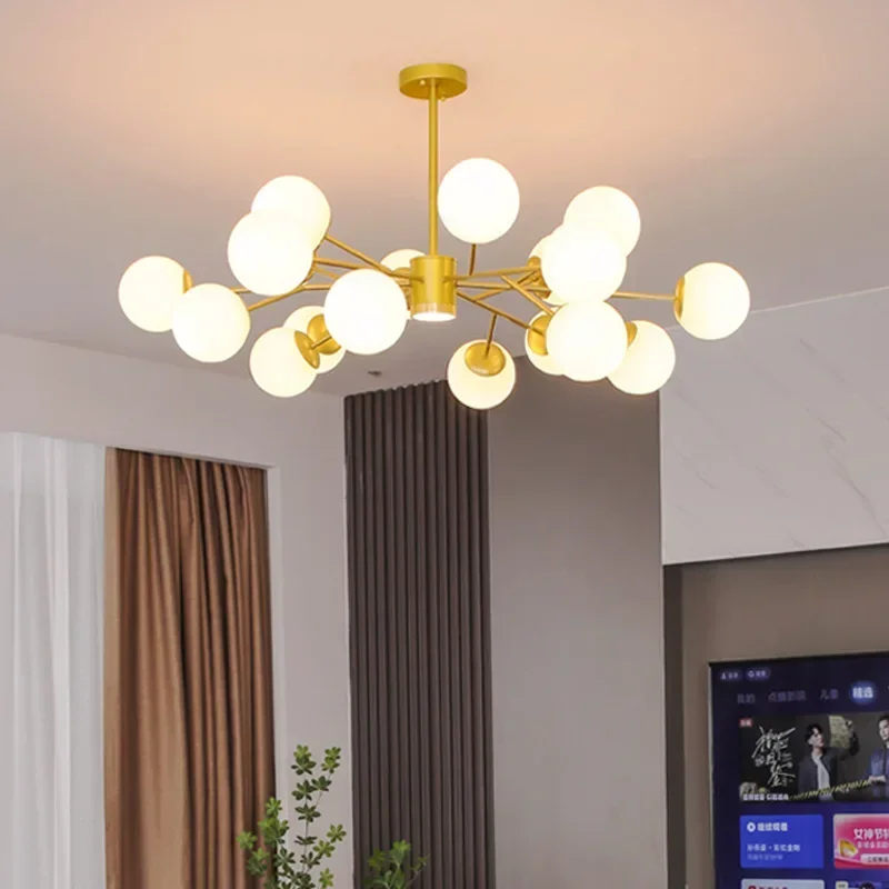 Designer High-End Gold Schwarz LED Kronleuchter Wohnzimmer Restaurant Schlafzimmer Pendelleuchte Korridor G9 Zweigförmige Dekorbeleuchtung