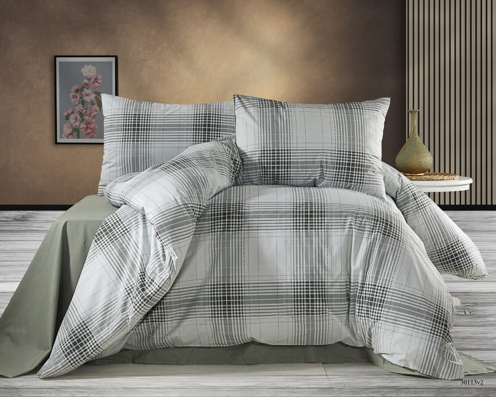 Parure de lit 2 personnes 200x200 cm coton imprimé