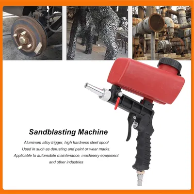 Handheld Air Gun Handheld Sandblasting Gun Pneumatic Sandblasting Gun Small Handheld Sand Machine Blasting Tool 90PSI
