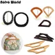 2/6/8 pezzi nuova forma manico in legno di ricambio borsa fatta a mano fai da te borsa intrecciata manici borsa anello accessori decorativi portatili