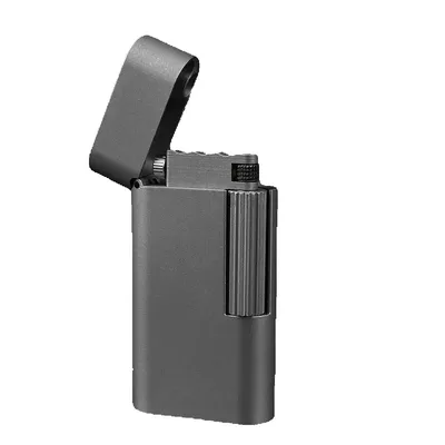 Precision CNC Titanium Alloy Side Sliding Kerosene Cigarette Lighter Ultra-Light (56g) Compact Durable & Portable for Outdoor U