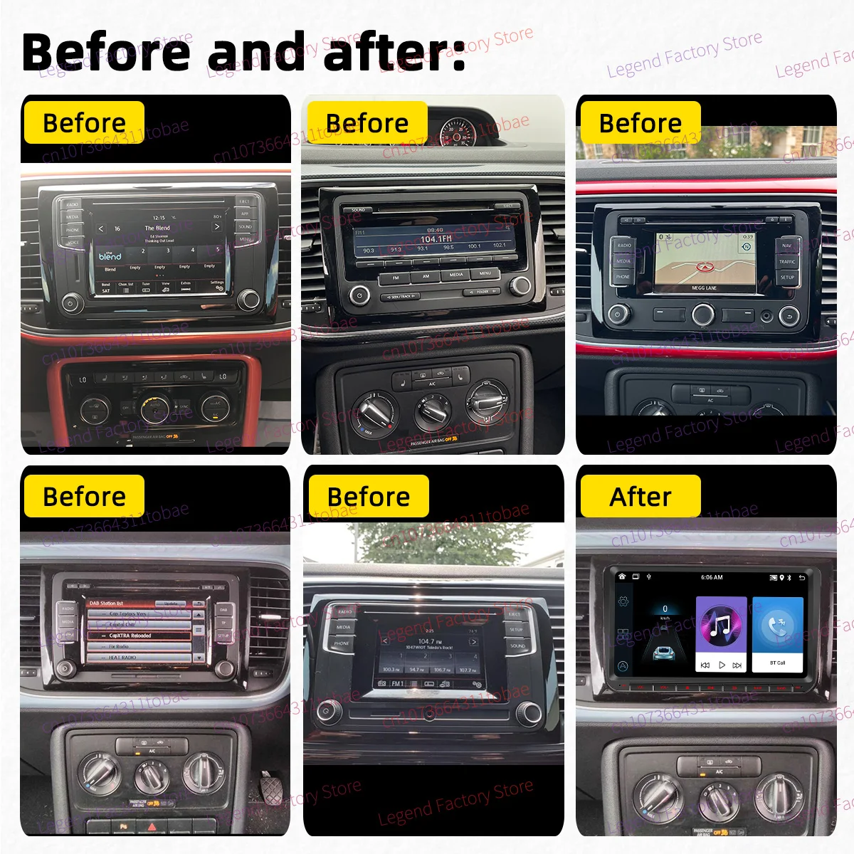 Wireless Carplay Android Auto Android Car Multimedia 2 Din Radio for VW Volkswagen Beetle 2011-2019 Head Unit 9" Screen Stereo