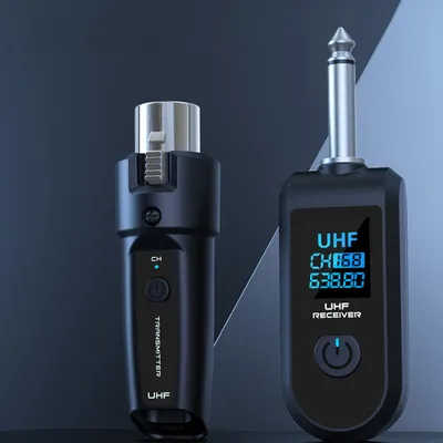 Wireless Microphone Converter Rechargeable XLR Transmitter and Receiver Microphone Wireless System for Dynamic Microphone
