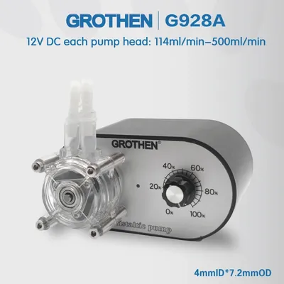 Heavy-Duty Peristaltic Pump -114-500ml/min (0.03-0.13GPH) Self-Priming for Viscous Fluids Adjustable Speed Titration System w/CE