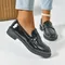 2025 Hot Seller New Fashion Patent Leather Loafers for Women Shoes Square Heel Slip on Office Lady Shoes Loafers Chaussure Femme