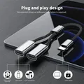 3 in 1 portatile USBC maschio a doppio USB C femmina Splitter USB Y cavo splitter tipo C Hub per dispositivi PD con maniglia da gioco