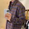 Il nostro legacy Camicia di lana scozzese blu marrone di alta qualità Abbigliamento da uomo Abbigliamento da donna Uomo Donna Camicie casual comode