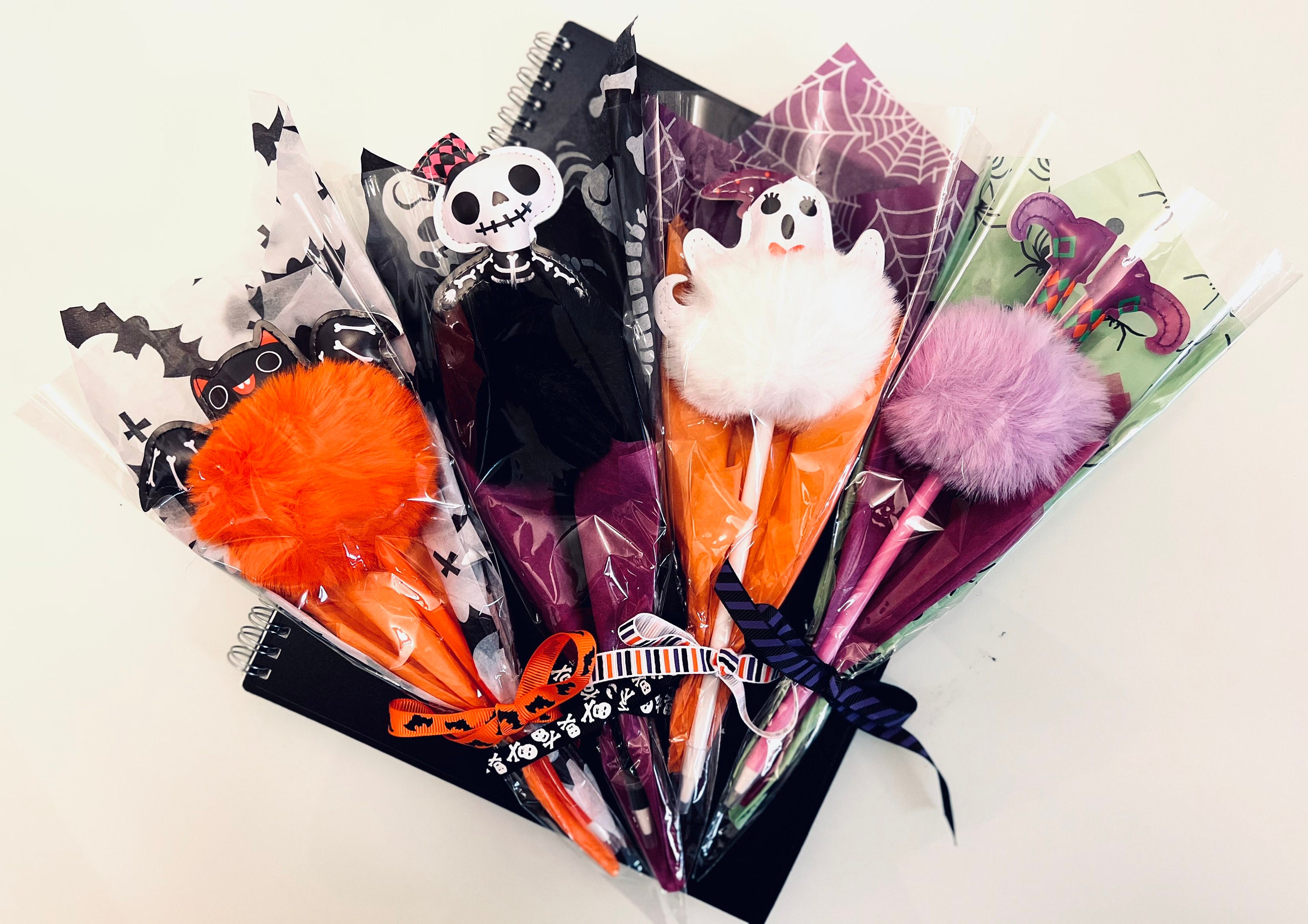 Penne di Halloween (set da 4), bomboniere per feste di Halloween, regalo per insegnanti di Halloween, bomboniere per studenti di Halloween, regalo per