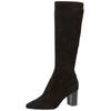 High-Heel-Stiefel CAPRICE "Caprice Stiefel Veloursleder", Damen, Gr. 42, schwarz, Veloursleder, casual, Schuhe