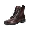 Schnürstiefelette BAGATT "BAGATT Stiefelette Leder", Damen, Gr. 37, rot (bordeaux), Leder, casual, Schuhe
