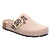 Pantoffel ROHDE "SOAVE", Damen, Gr. 41, beige, Filz, animal-print, modisch, Schuhe, Hausschuh, Schlappen, Clog, Homeslipper mit Plateausohle