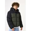 Steppjacke GARCIA, Jungen, Gr. 152/158, grün (dunkelgrün), Web, Obermaterial: 100% Polyester, mehrfarbig, casual, regular fit taillenbedeckt, Langarm elastischer Bund, Jacken, mit Kapuze for BOYS