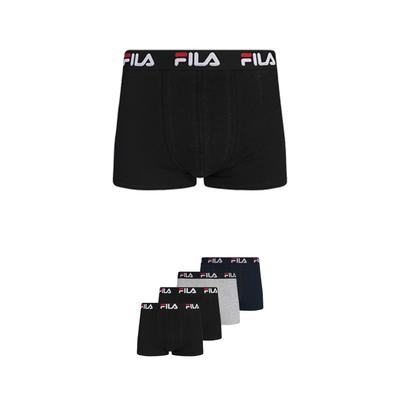 Boxershorts FILA, Herren, Gr. S, schwarz, grau, navy, Obermaterial: 95% Baumwolle, 5% Elasthan, meliert, unifarben, eng, Unterhosen, bequem, Baumwollmix, elastisch, weich, sportlich, ohne Eingriff Image