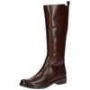 Stiefel CAPRICE "Caprice Stiefel Leder", Damen, Gr. 40, braun (dunkelbraun), Leder, casual, Schuhe