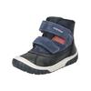 Stiefelette GEOX "Geox Stiefelette Leder/Textil", Damen, Gr. 27, schwarz (schwarz, blau), Leder, Textil, casual, Schuhe