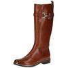Stiefel CAPRICE "Caprice Stiefel Leder", Damen, Gr. 38,5, braun (cognac), Leder, casual, Schuhe