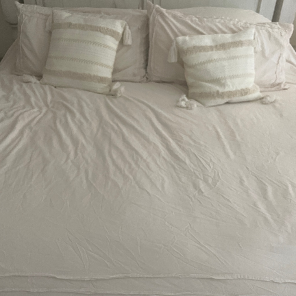 Anthropologie Bedding | Anthropologie Cream Duvet Set Soft Cotton Bedding | Color: Cream | Size: King