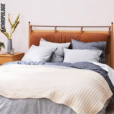 Anthropologie Bedding | Anthropologieby Amber Lewis Woven Pfeiffer Bed Blanket New In Grey | Color: Gray | Size: Twin