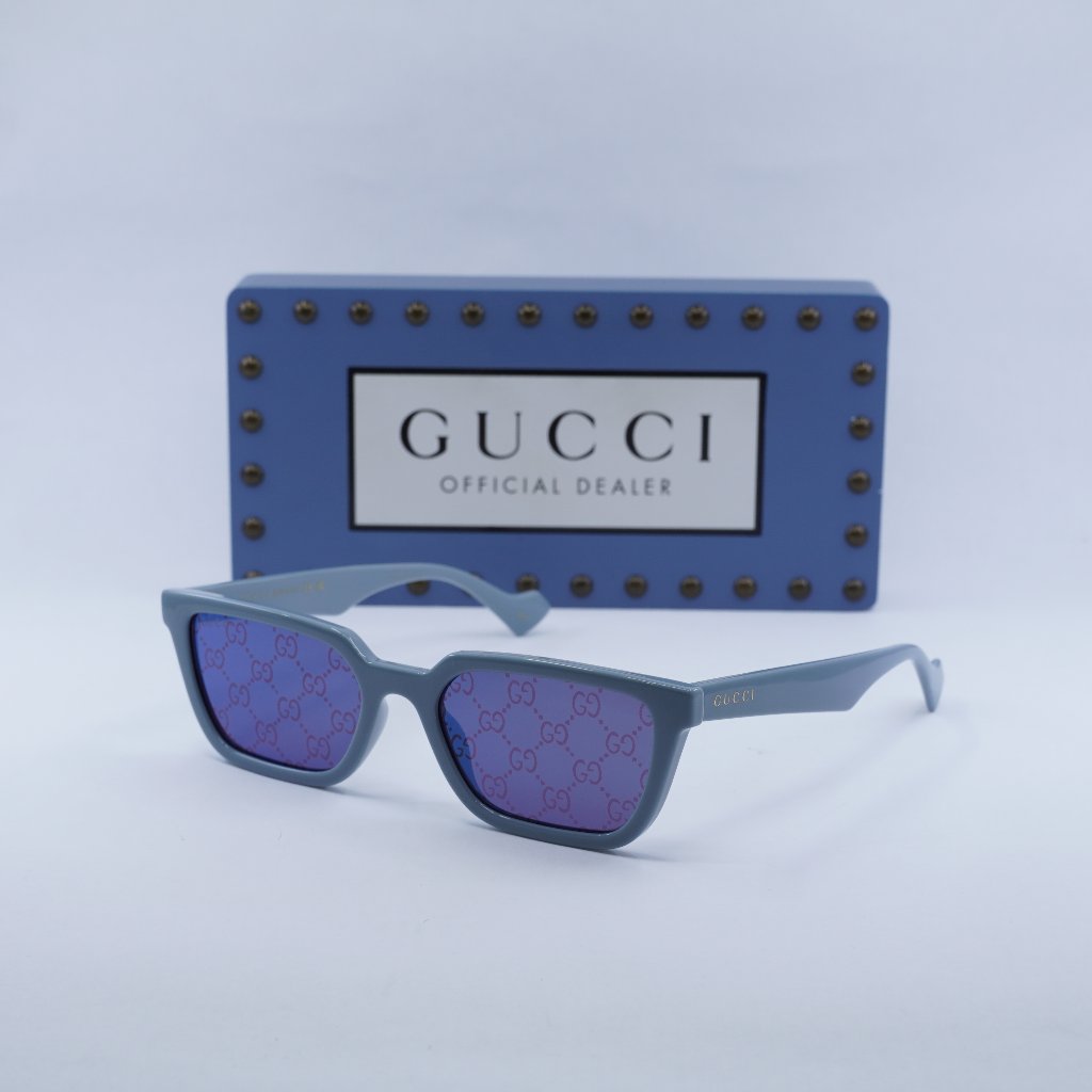 Gucci Accessories | Gucci Gg1539s 003 Square Sunglasses - Light Blue | Color: Blue | Size: 55 - 19 - 145