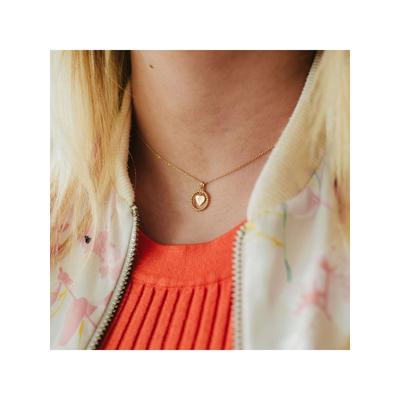 Julie Julsen Collier 925/- Sterling Silber vergoldet mit beweglichem Herz Image