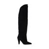 Iro Alma Overknee-Stiefel aus schwarzem Wildleder