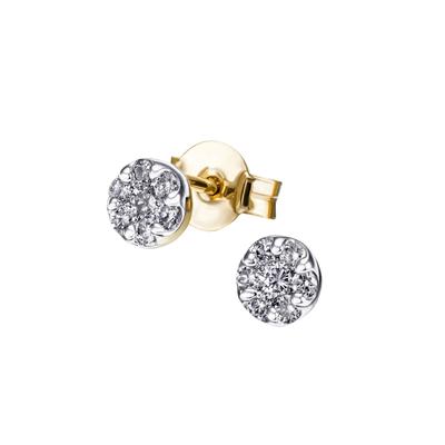 Goldmaid Ohrstecker 585 Gelbgold Glänzend 14 Brillanten weiß Image