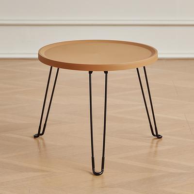 Modern Small Round Folding Coffee Table Tray Surface, 3 Legs, Suitable for Compact Spaces, Bedrooms and Living Rooms