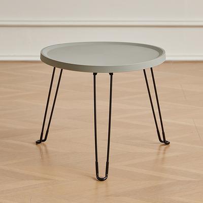 Modern Small Round Folding Coffee Table Tray Surface, 3 Legs, Suitable for Compact Spaces, Bedrooms and Living Rooms