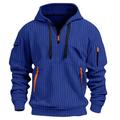 Per uomo Felpa con cappuccio Velluto a coste Felpa con cappuccio e zip corta Felpa con cappuccio tattica Nero Bianco Rosso Blu Cachi Con Cappuccio Semplice Cerniera Sport Outdoor Casuale Quotidiano