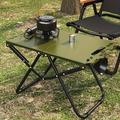 tavolo da campeggio pieghevole portatile - barbecue pieghevole leggero in acciaio al carbonio con 4 gambe, capacità di peso di 300 libbreamp;design compatto per campeggio all'aperto, picnic,
