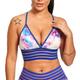 Per donna Reggiseno con spalline sottili Reggiseno sportivo Intimo / Maglia Intima Sexy Basso supporto Imbottito Tinta a nodi Sport Abbigliamento sportivo Blu Palestra Pilates Yoga
