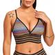 Per donna Reggiseno con spalline sottili Reggiseno sportivo Intimo / Maglia Intima Sexy Basso supporto Imbottito A righe Sport Abbigliamento sportivo Nero Palestra Pilates Yoga