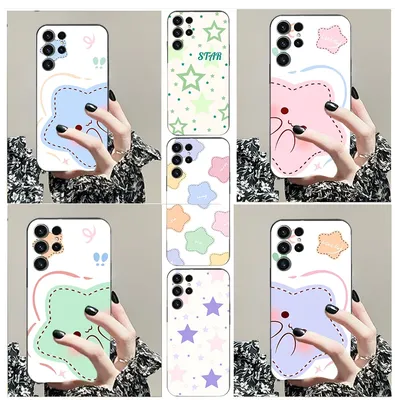 For Samsung A16 Galaxy S25PRO S25Ultra A06 4 g 5 G TPU Black Soft Phone Case Cute Cartoon Picture Star Series Dustproof Silicone