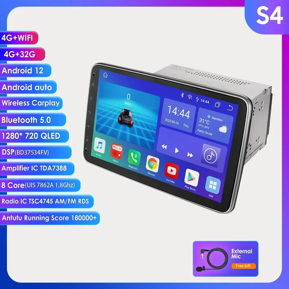 2 din Autoradio GPS 10.1 drehbar für Universal Auto Multimedia Player Stereo 2din Video Autoradio Carplay Hea dunit'' Image