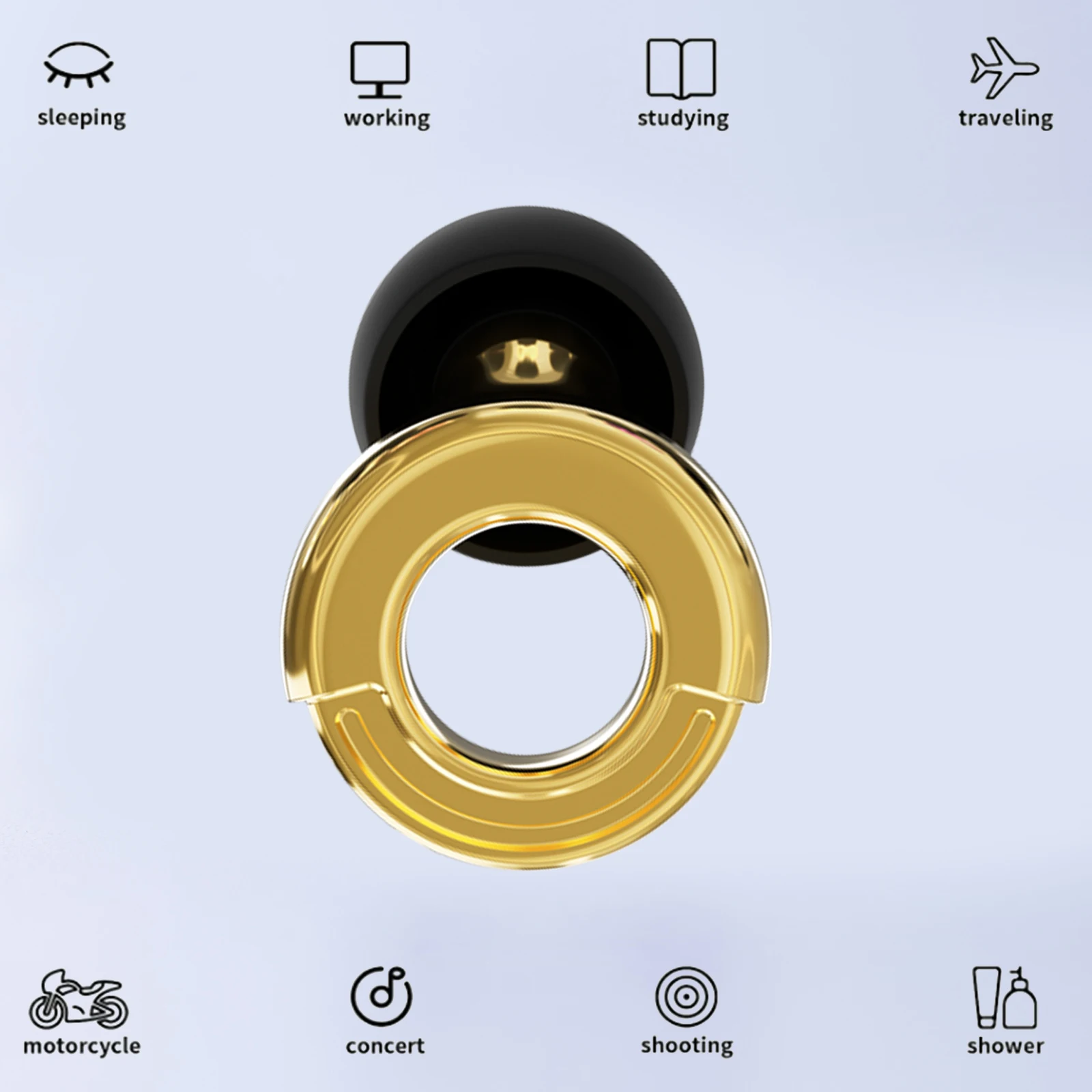 Arbeits- und Geräuschempfindliche Ohrstöpsel – Alltägliche Geräuschentlastung mit klarer Sprache für soziale Versammlungen, Ohrstöpsel zur Geräuschreduzierung Image