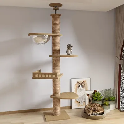 Cat Supplies Wooden Cat Tree House Cat Toys Cat Climbing Tower Cat Climbing Frame Integrated Pet Furniture Cat Jumping Platform