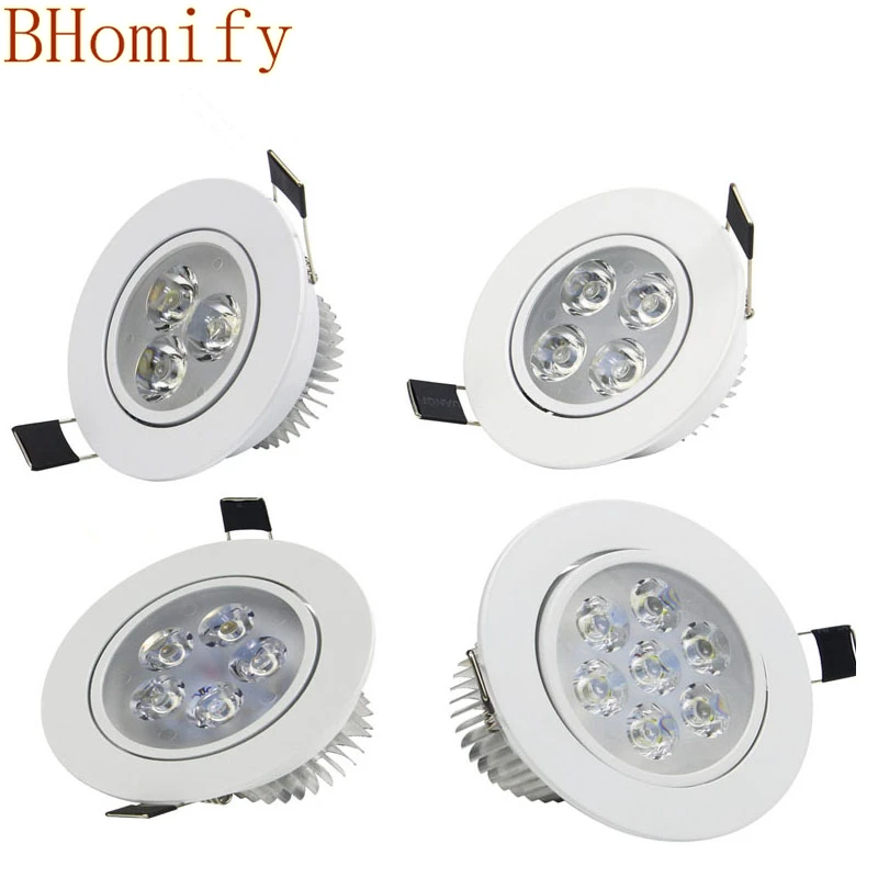 LED dimm bares Down light super helle Einbau Cree 9w 12w 15w 21w LED Scheinwerfer LED Einbau Decken leuchte AC 110 v220vac85-265v