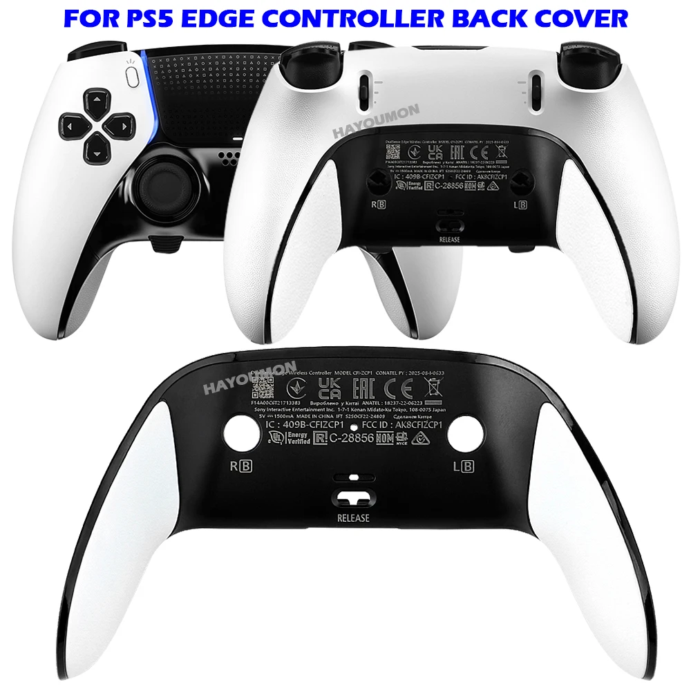 SCHWARZ WEIß Für PS5 Rand Gamepad Zurück Gehäuse Shell Fall Für PS5 Rand Hintere Abdeckung Anti-Slip Ersatz Zubehör dropshipping Image