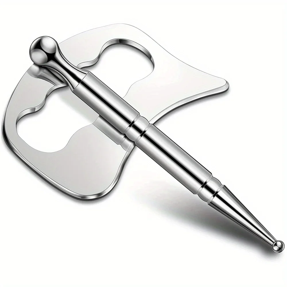 Edelstahl Gua Sha Massage gerät für Gesicht Körper Muskel Kratz werkzeug Körper tiefes Gewebe Faszie Gesichts entspannung Massage Körperform ung Image